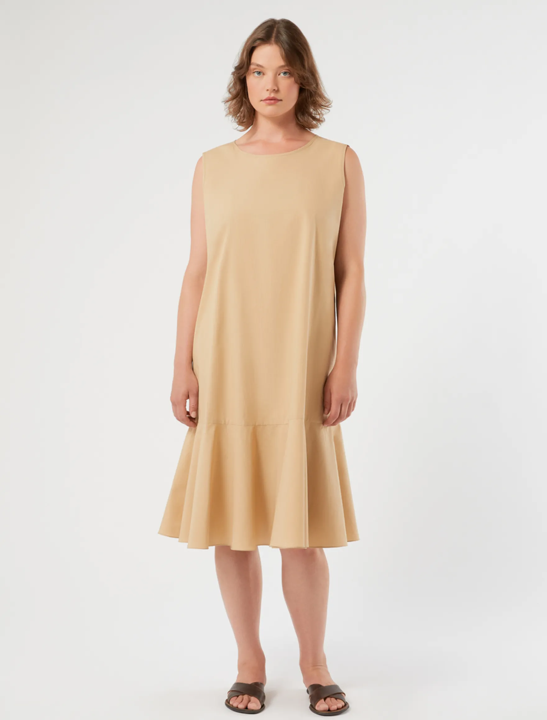 Abito in cotone - BEIGE