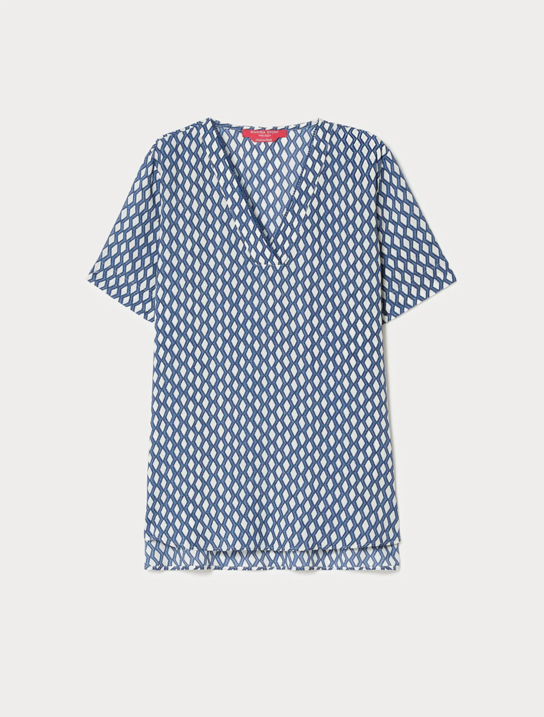Blusa in viscosa con stampa - BIANCO