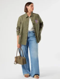 Borsa bauletto in canvas - VERDE KAKI