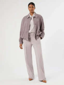 Camicia in crêpe de Chine di seta - LILLA