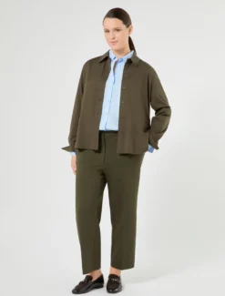 Camicia in jersey - VERDE OLIVA