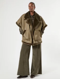Camicia in raso - VERDE OLIVA