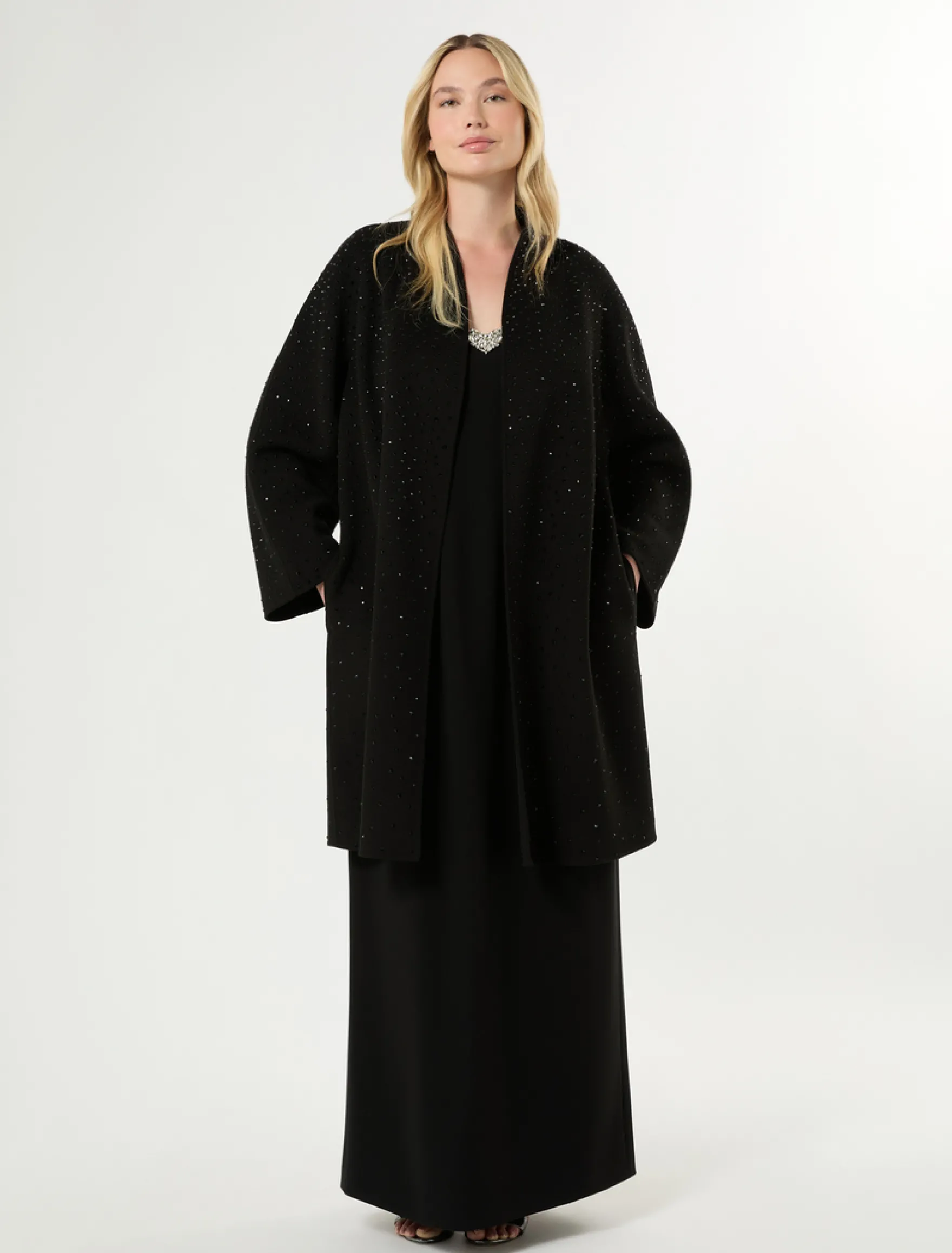 Cappotto double in lana e cachemire - NERO