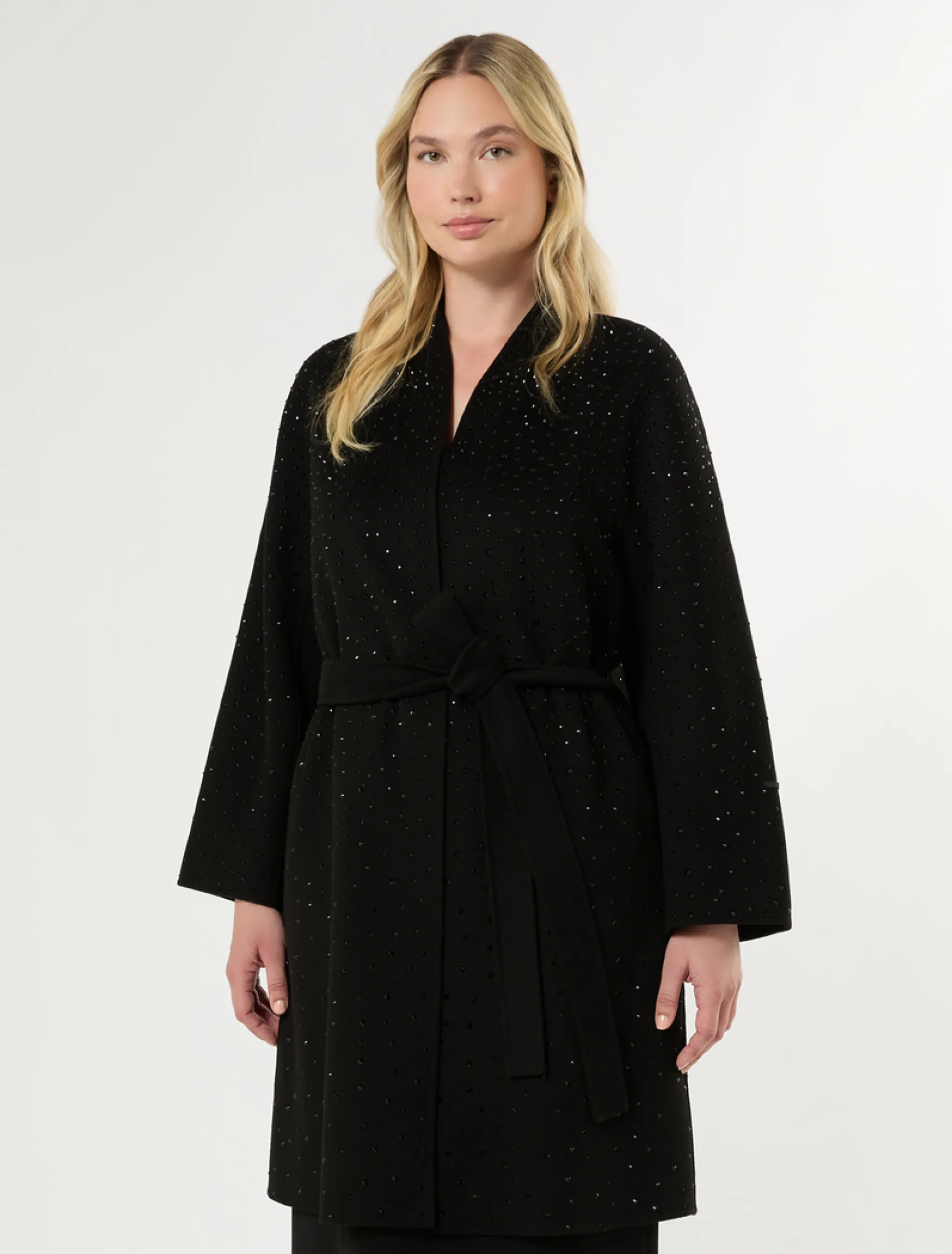 Cappotto double in lana e cachemire - NERO
