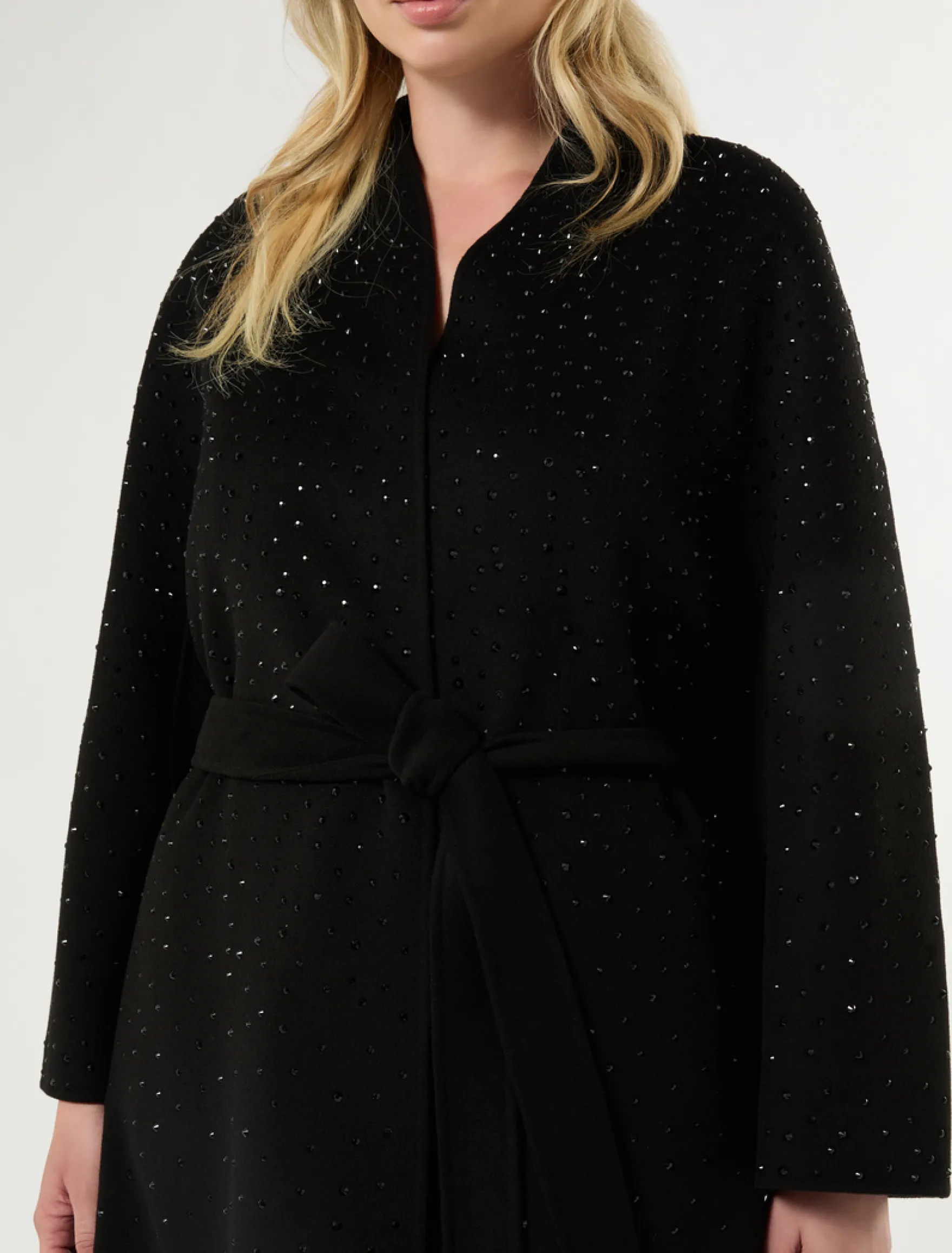 Cappotto double in lana e cachemire - NERO