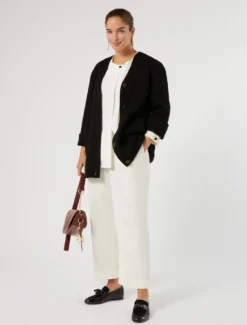 Cappotto in double di lana e cachemire - NERO