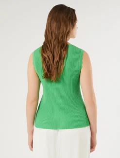 Cardigan e top in filato di viscosa - VERDE BANDIERA