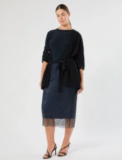 Cardigan in cachemire - BLU NOTTE