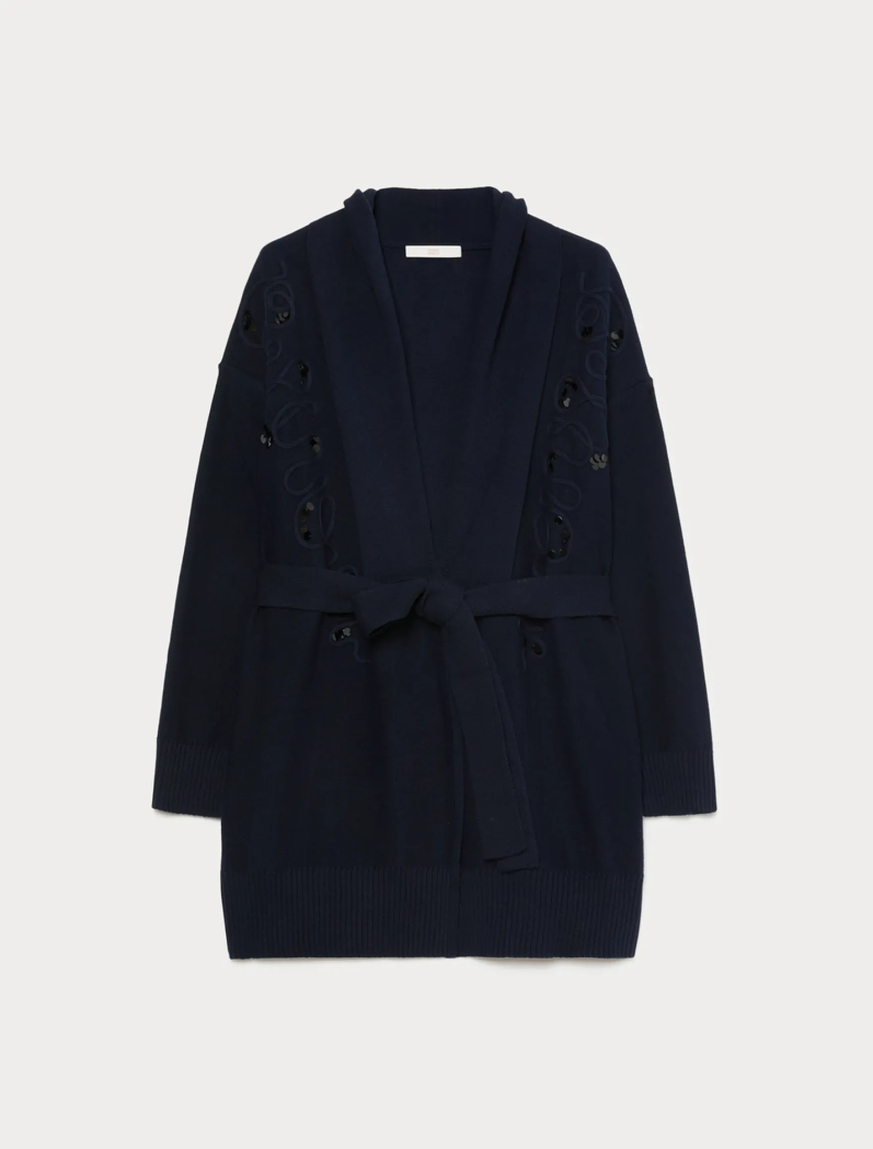 Cardigan in cordonetto di cotone - BLU
