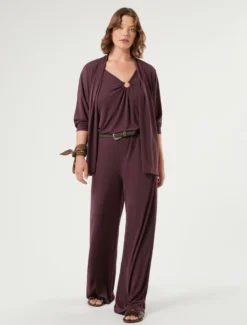 Cardigan in jersey interlock - PRUGNA