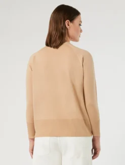 Cardigan in pura lana - BEIGE