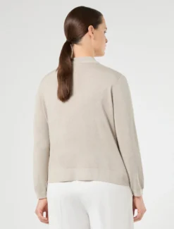 Cardigan in viscosa con lurex - GHIACCIO