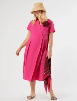 Foulard in mussola di cotone - FUXIA