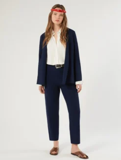 Giacca blazer in maglia - BLU NOTTE
