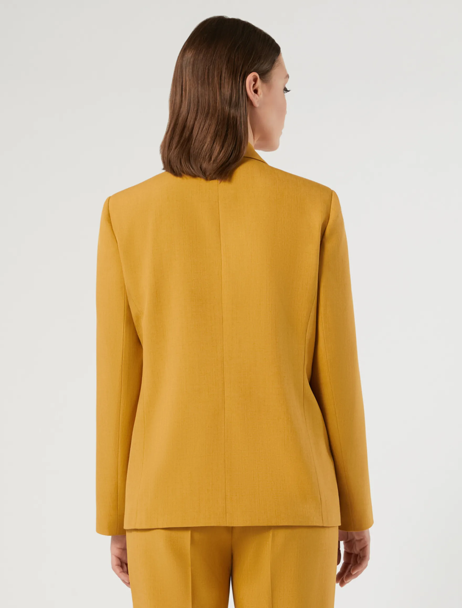 Giacca blazer in stuoia mélange - SENAPE