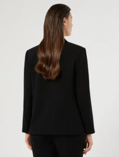 Giacca blazer monopetto in cady - NERO