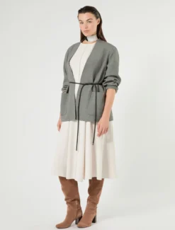 Giacca in double di lana - BIANCO NERO