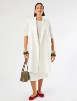 Gilet in lino - BIANCO