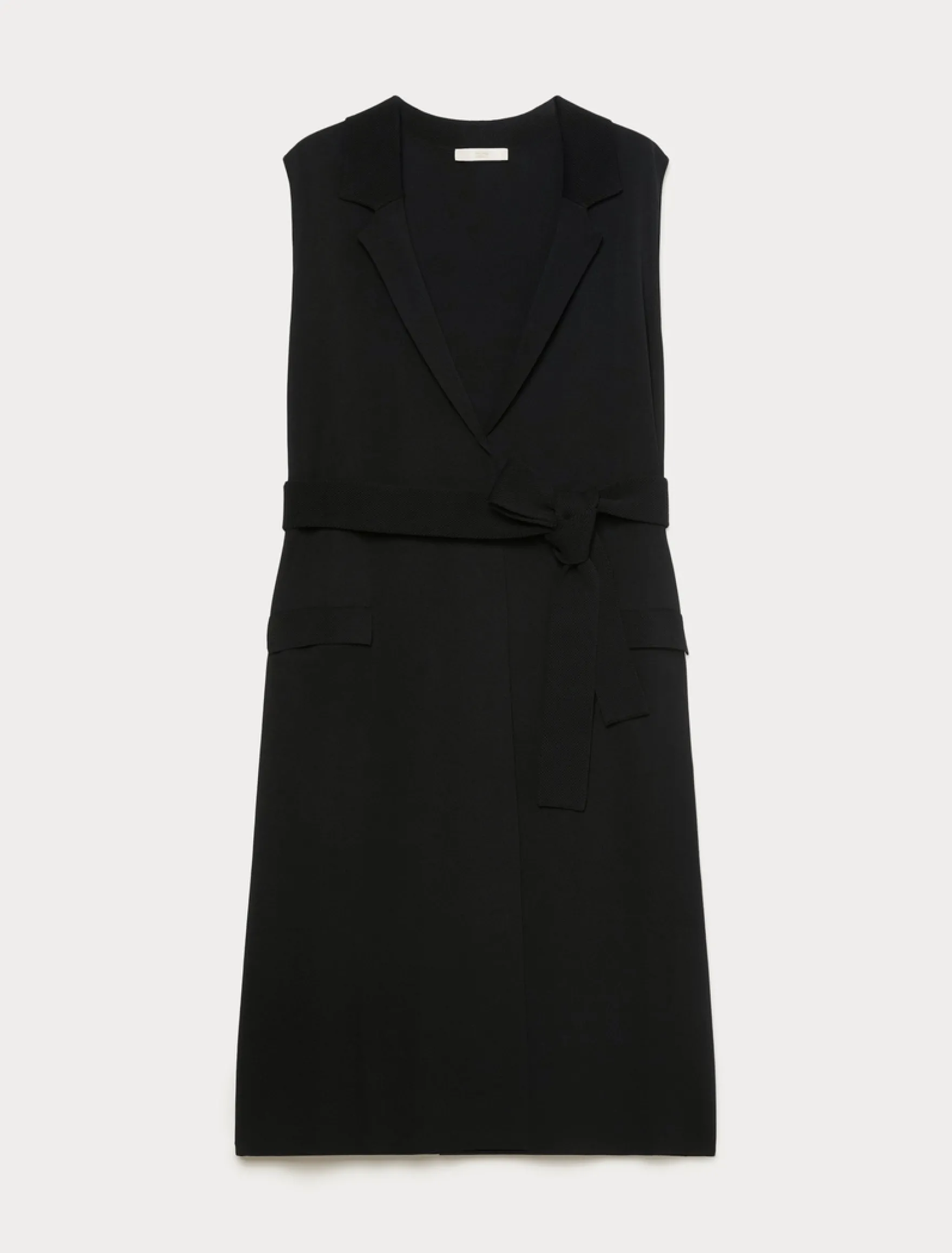 Gilet in viscosa opaca - NERO