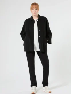 Jeans Wonder fit in denim compatto - NERO