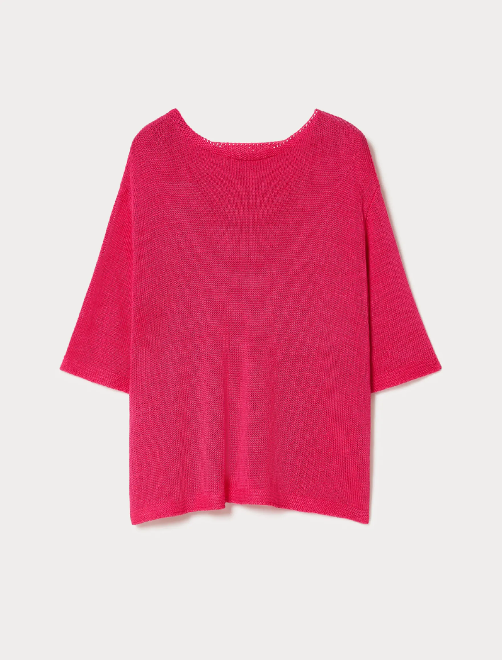 Maglia in cordonetto di lino - FUXIA