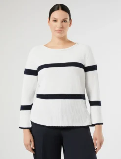 Maglia in cotone crêpe - BIANCO OTTICO