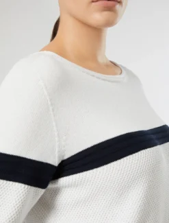 Maglia in cotone crêpe - BIANCO OTTICO
