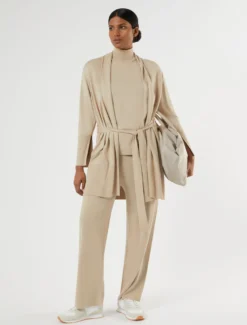 Maglia in cotone e modal - BEIGE