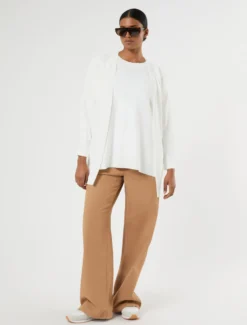 Maglia in viscosa crêpe - AVORIO