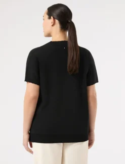 Maglia in viscosa crêpe - NERO