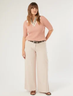 Maglia in viscosa stretch - ROSA ANTICO
