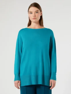 Maglia in viscosa stretch - TURCHESE