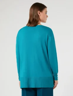 Maglia in viscosa stretch - TURCHESE