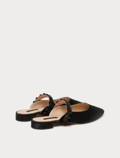 Mules in raso - NERO