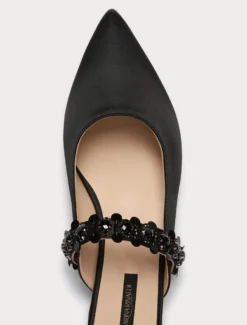 Mules in raso - NERO