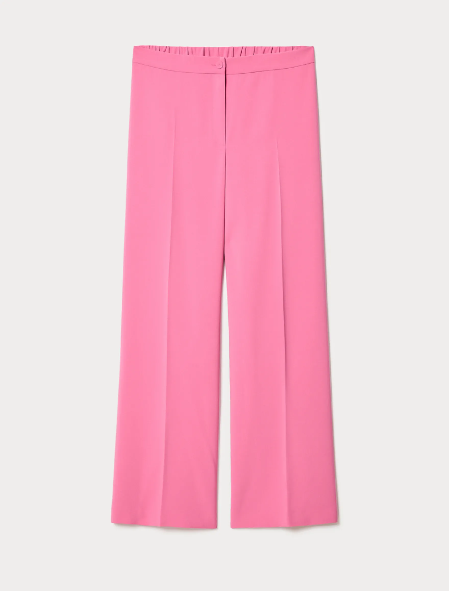 Pantaloni ampi in cady stretch - ROSA