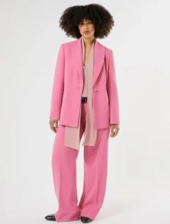 Pantaloni ampi in cady stretch - ROSA