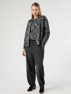 Pantaloni baggy in felpa denim - ANTRACITE