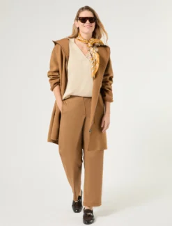Pantaloni barrel in cotone - BISCOTTO