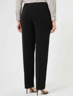 Pantaloni dritti in cady - NERO