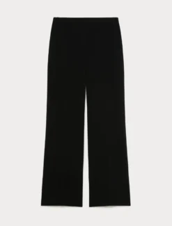 Pantaloni dritti in cady - NERO