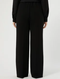 Pantaloni dritti in cady - NERO