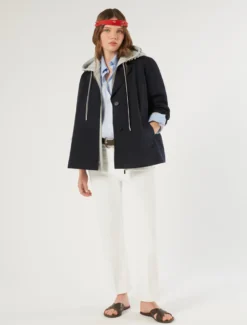 Pantaloni flare in drill di cotone - BIANCO