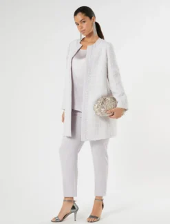 Pantaloni in cady triacetato - LAVANDA