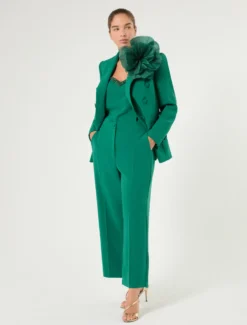 Pantaloni in cady - VERDE SMERALDO