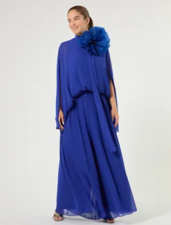 Pantaloni in crêpe georgette - BLUETTE