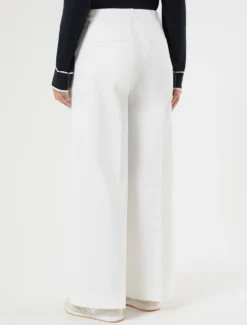 Pantaloni in gabardina di cotone - BIANCO OTTICO
