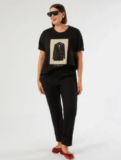 Pantaloni in gabardina di cotone - NERO