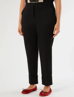 Pantaloni in gabardina di cotone - NERO