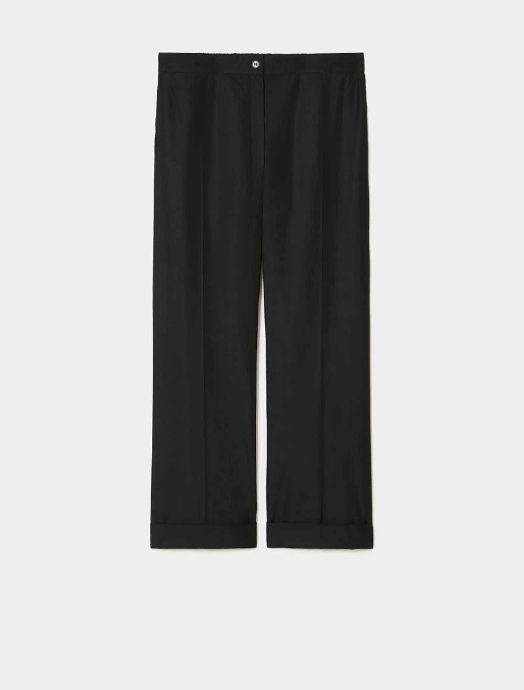 Pantaloni in popeline di cotone - NERO